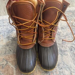 L.L. Bean Boots! Brown and Tan Shearling lined Winter Boots